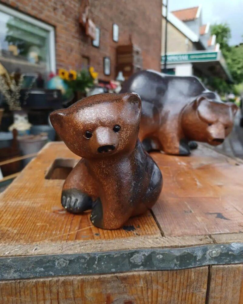 Skøn bjørneunge fra svenske Nittsjö keramik