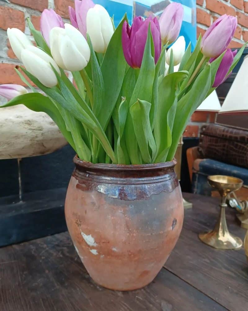 Skøn gammel syltekrukke, perfekt som vase.