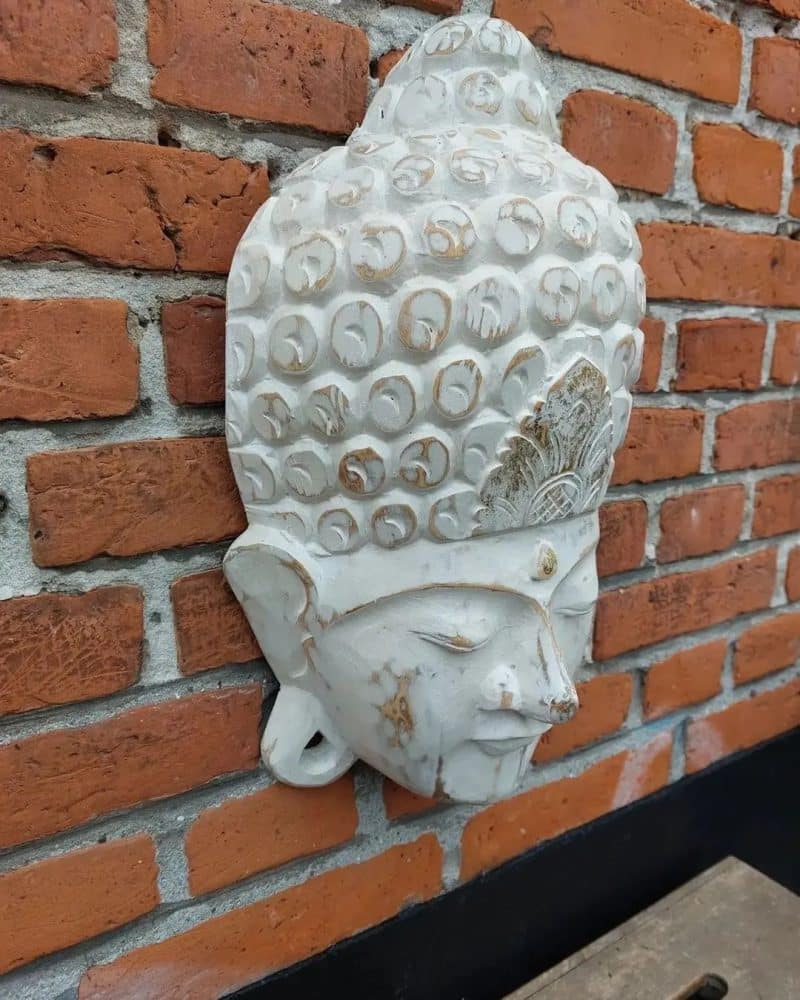 Skøn hvid Buddha maske