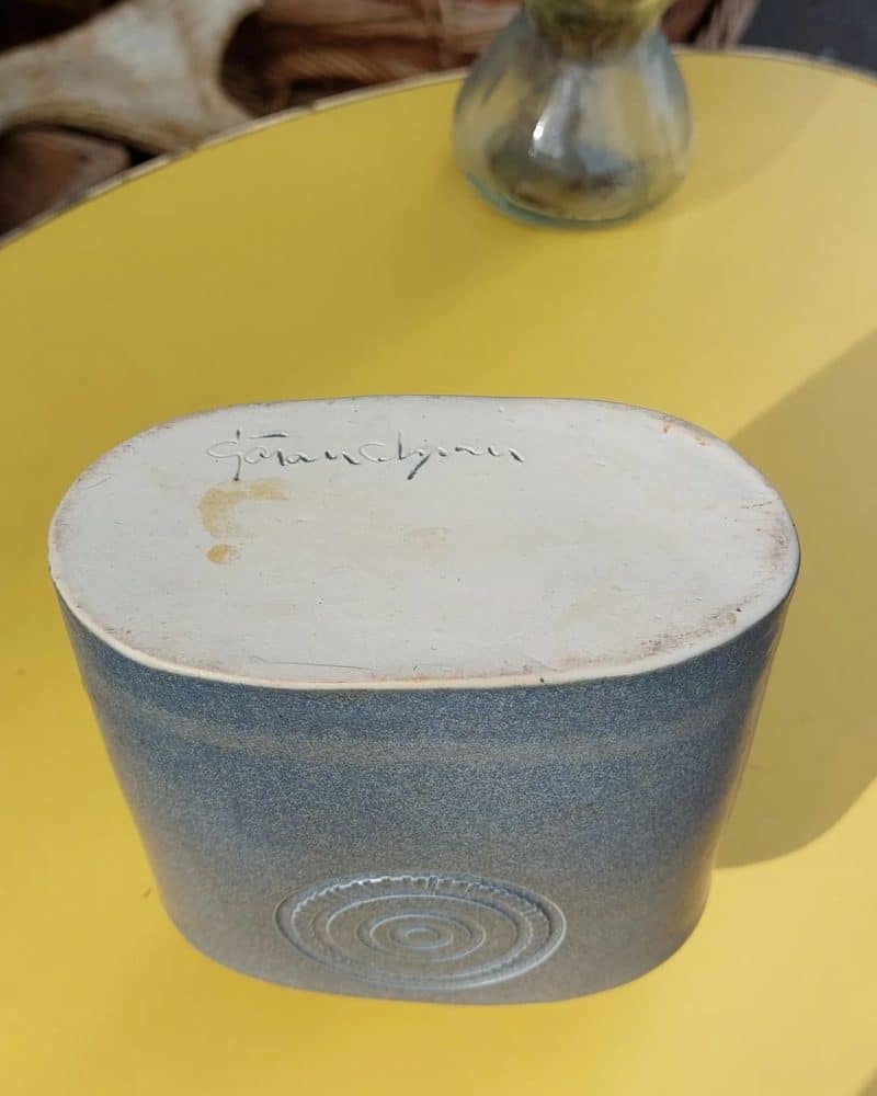 Fantastisk flot grå keramik vase. 