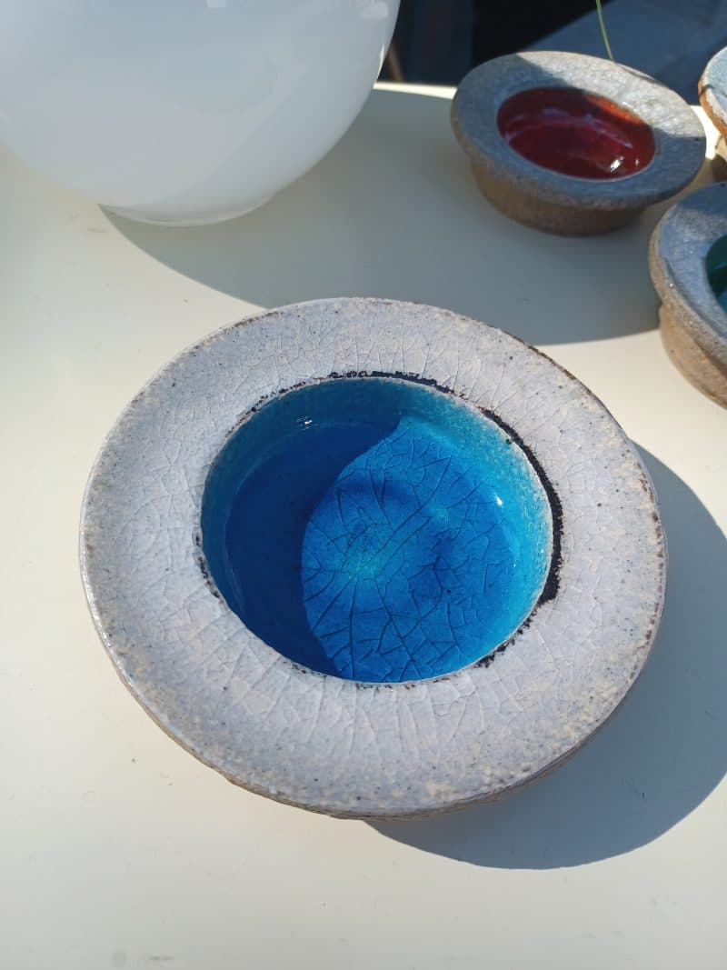 Lille blå skål af Niels Kähler