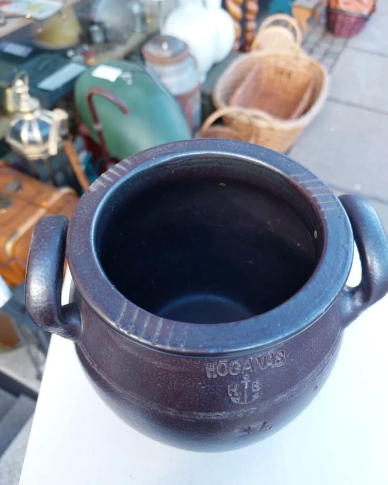 Flot 2 liters keramik syltekrukke fra Höganäs.