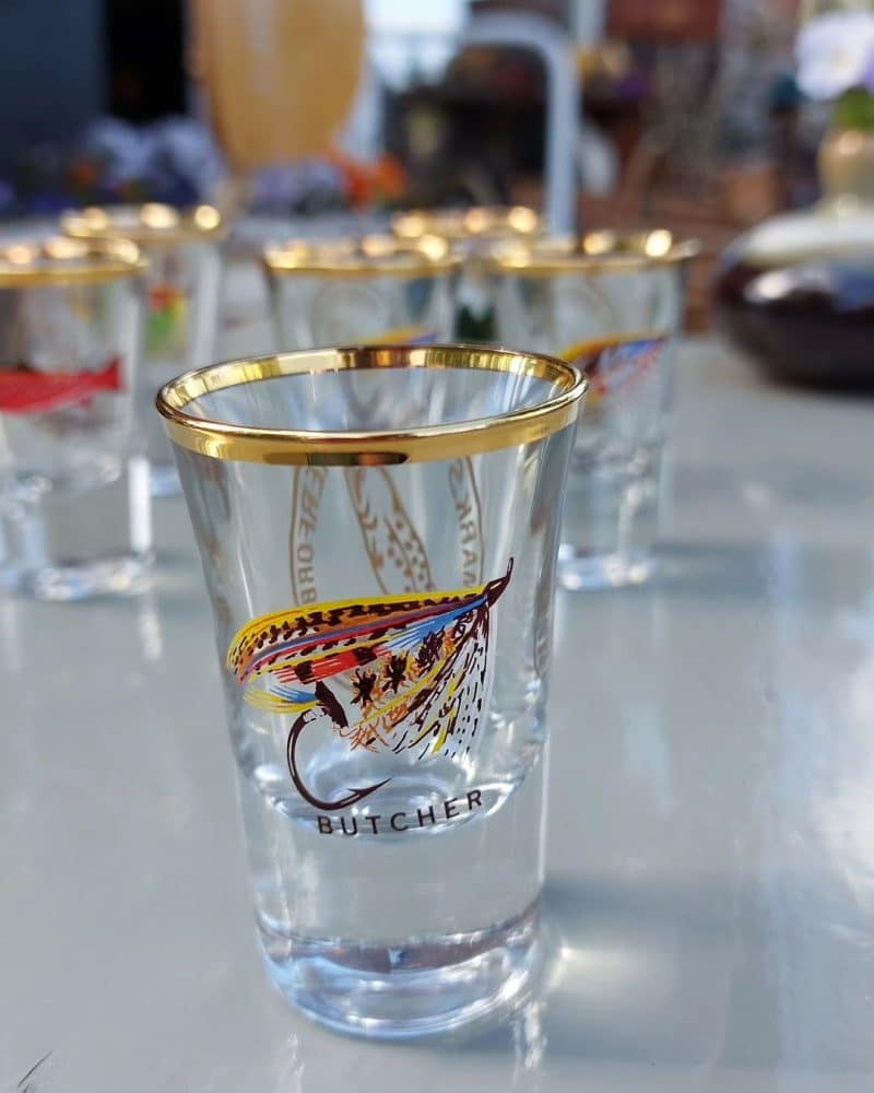 Super fede shotglas fra Danmarks sportsfiskerforbund