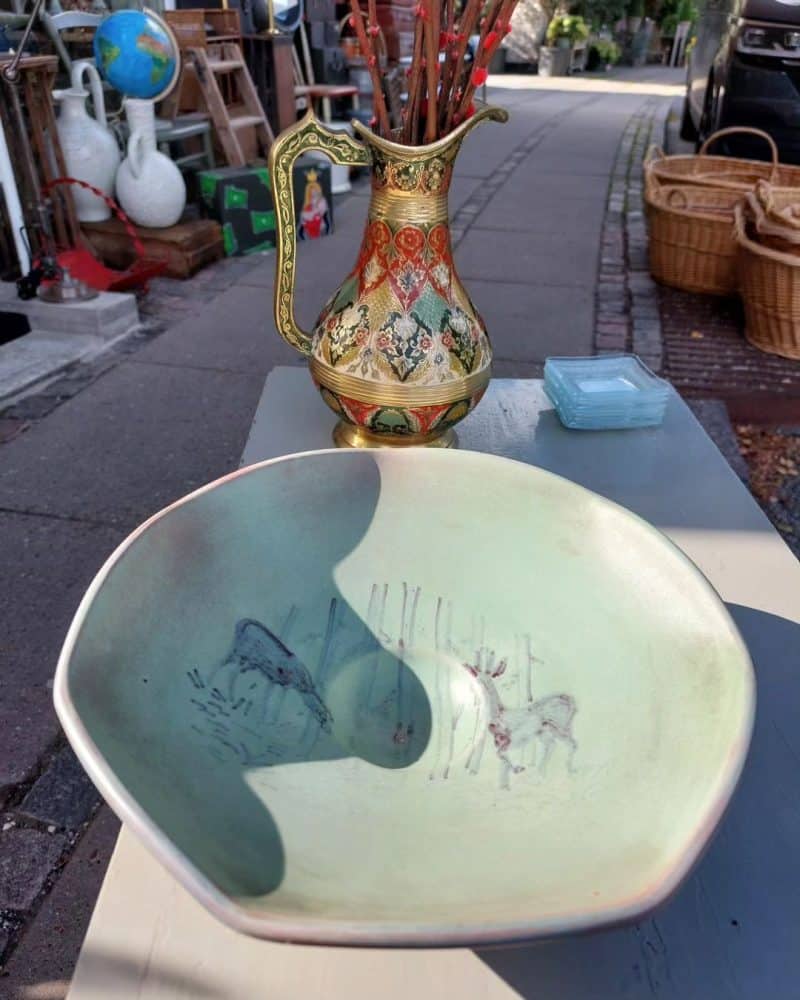 Fantastisk keramik skål muligvis af Alf Brüno Valentin Karlsson for Hällinge Keramik.