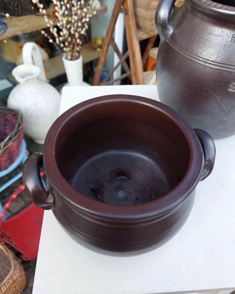Smuk 1 liters keramik syltekrukke fra Höganäs.