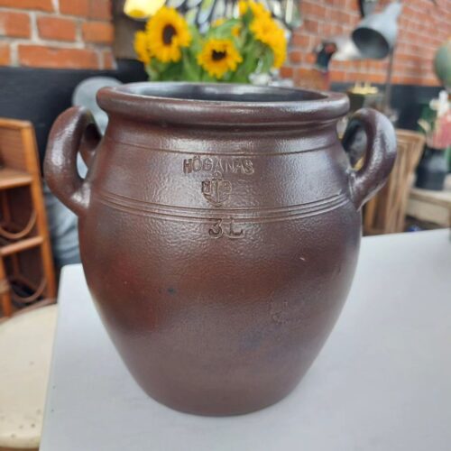 Smuk 3 liters keramik syltekrukke fra Höganäs.