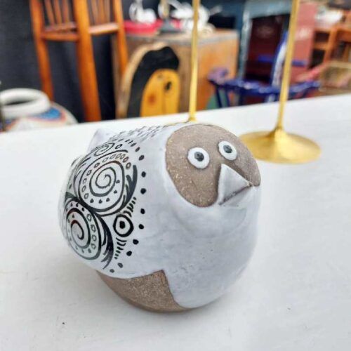 Skøn delvist glaseret lertøjs fugl, af Göran Andersson, for Upsala Ekeby.