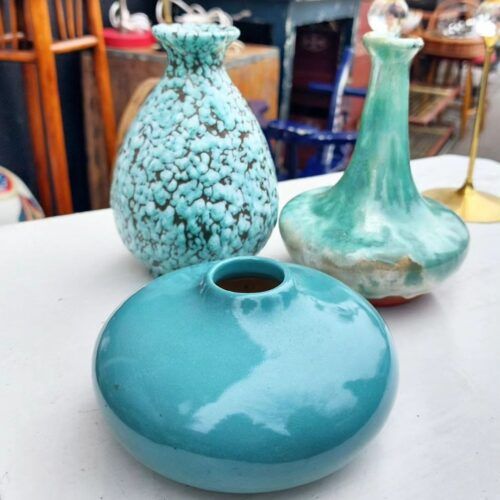 Fantastisk keramik vase med lyseblå glasur.